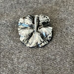 Sterling Flower Jewel Art Brooch